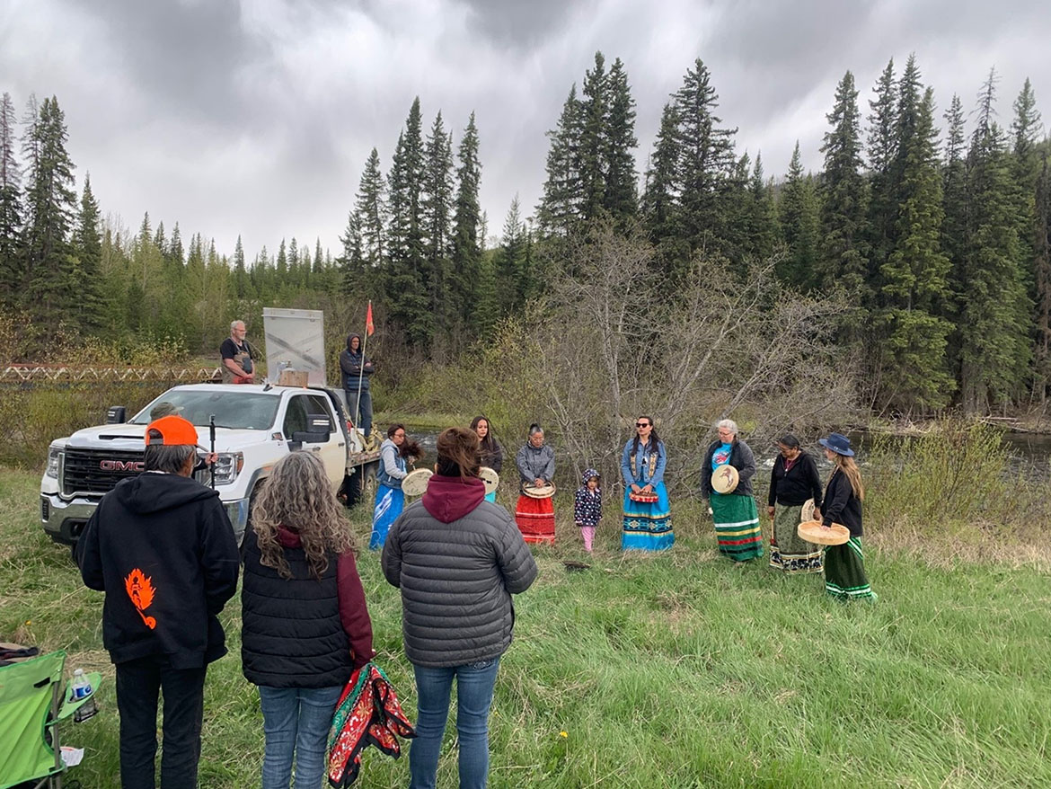 Blackwater river 24,500 Chinook fry release with Nazko First Nation near Quesnel, May 31 2022